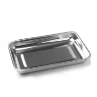 Лоток металлический прямоугольный ЛМПр-"МЕДИКОН", 260х180х30 ( AISI 430 (08Х17Т) ) (V=1 л.)
