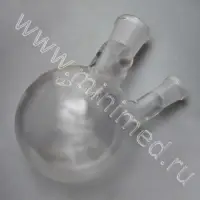 Колба круглодонная КГУ-2-1-500-29/32-19/26 со шлифом и двумя горловинами (ГОСТ 25336-82, ТУ 9464-019-29508133-2015)