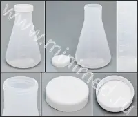 Колба коническая ПП с делениями 100 мл, с навинч. крышкой, Greetmed