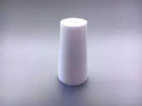 Пробка силиконовая № 19, удлиненная, конусная, с каналом, со жгутом, белая