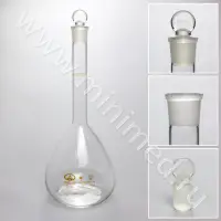 Колба мерная 2-2000-1 с одной меткой и пришлифованной пробкой 29/32 1 класс точности ГОСТ 1770-74