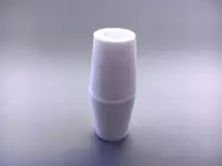 Пробка силиконовая №19,5, двухконусная, с каналом, со жгутом, белая