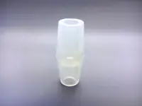 Пробка силиконовая № 19,5, двухконусная, с каналом, прозрачная