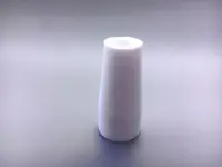 Пробка силиконовая № 14, удлиненная, конусная, со сквозным каналом, белая