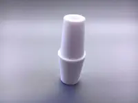 Пробка силиконовая № 14,5, двухконусная, с каналом, со жгутом, белая