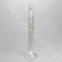 Цилиндр 2-25-1, конус 14/23, 1 кл. точности, мерный с пришлифованной пробкой, на стеклянном основании (ГОСТ 1770-74)