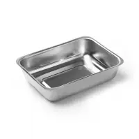 Лоток металлический прямоугольный ЛМПр-"МЕДИКОН", 200х150х45 (AISI 304 (08Х18Н9))(V=0,7 л.)