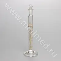 Цилиндр 2-10-1, конус 10/19, 1 кл. точности, мерный с пришлифованной пробкой, на стеклянном основании (ГОСТ 1770-74)