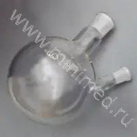 Колба круглодонная КГУ-2-1-1000-29/32-19/26 со шлифом и двумя горловинами (ГОСТ 25336-82, ТУ 9464-019-29508133-2015)