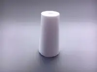 Пробка силиконовая № 19, удлиненная, конусная, со сквозным каналом, белая