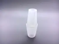 Пробка силиконовая № 14,5, двухконусная, с каналом, прозрачная