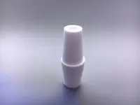 Пробка силиконовая № 14,5, двухконусная, с каналом, белая