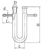 Трубка хлоркальциевая ТХ-U-2-100 ГОСТ 25336-82