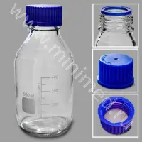 Банка для реактивов 10 л из светлого стекла с делениями и навинчивающейся полипропиленовой крышкой, Greetmed