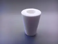 Пробка силиконовая № 24, конусная, с каналом, белая