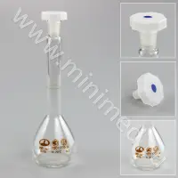 Колба мерная 2а-100-1 с одной меткой и полиэтиленовой пробкой пробкой 10/19 1 класс точности ГОСТ 1770-74