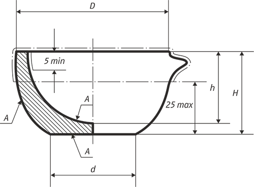 Ступка фарфоровая №3 90/45 мм РФЗ