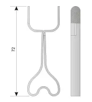 Зажим металлический пружинящий для пережатия резиновых и других эластичных трубок (Мора)