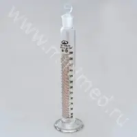 Цилиндр 2-250-2 мерный с пришлифованной пробкой, на стеклянном основании (ГОСТ 1770-74, ТУ 9464-013-52876351-2014)