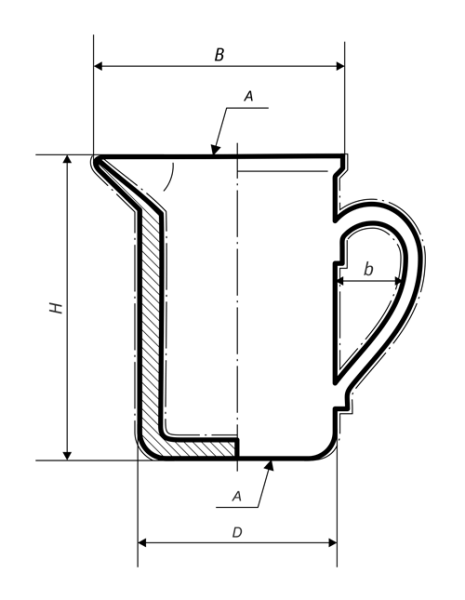 Кружка фарфоровая №1 250 мл 65/110 мм РФЗ