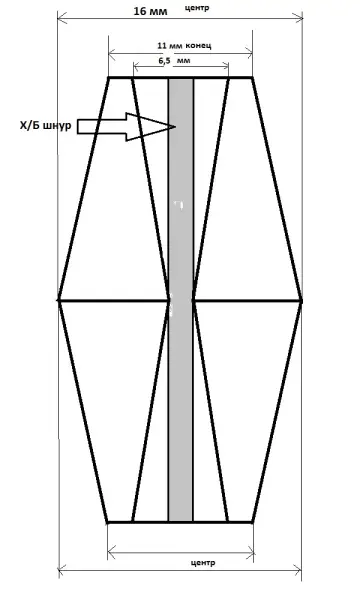 Пробка силиконовая двухконусная с каналом №12, №12 со жгутом/высота 42/низ 11/верх 11/